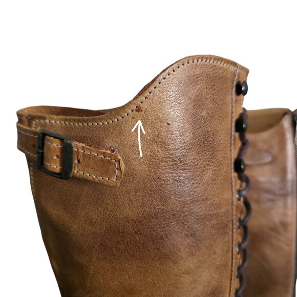 Bed Stu Della Boot Glastonbury Lace Up Knee High Leather Tan Rustic Size 7.5 - Picture 12 of 14